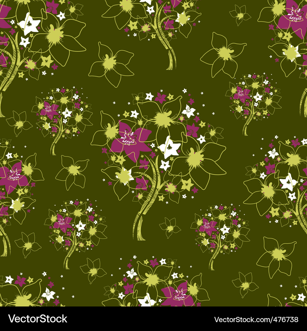 Seamless pattern from trees Vector Image