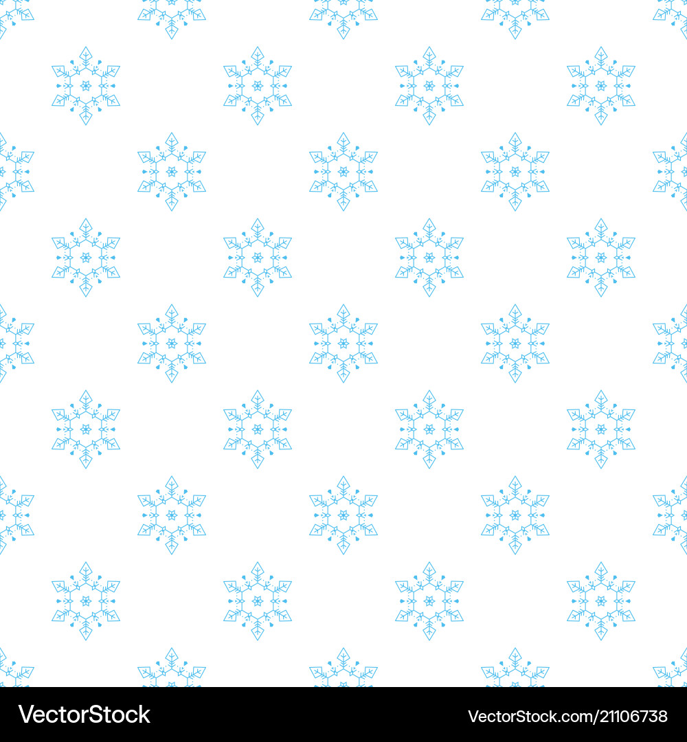 Winter Snowflake Pattern vector image