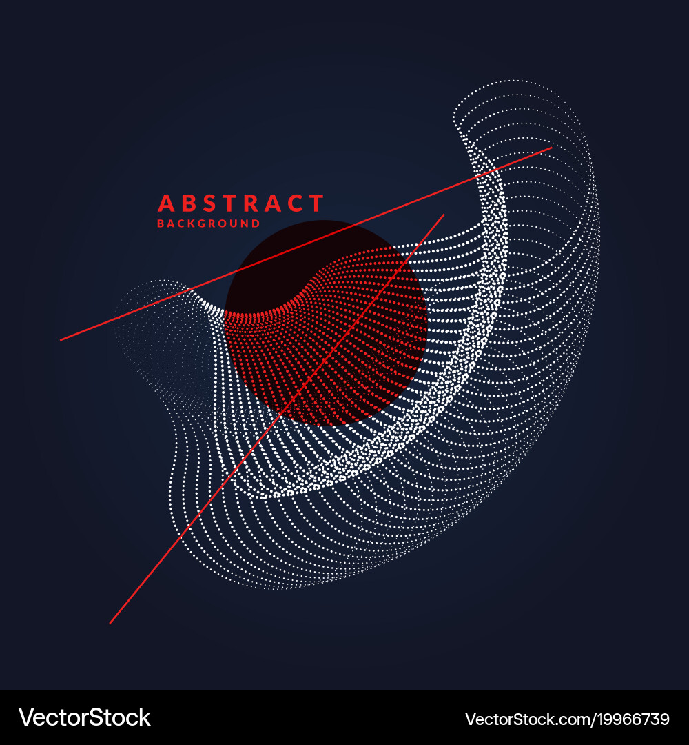 Abstract background with dynamic waves Vector Image