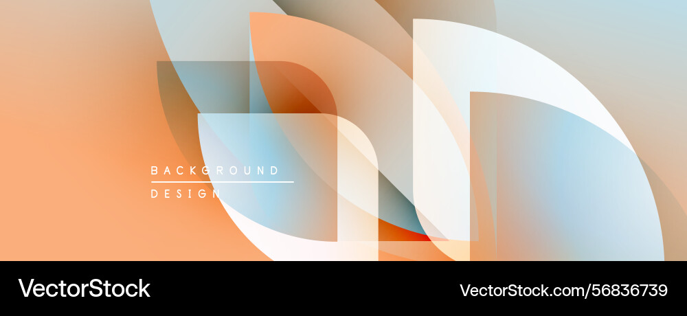 Abstract geometric shapes overlap creating soft Abstract geometric shapes overlap creating soft Vector Image