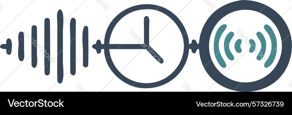 Audio signal processing sound analysis filtering Vector Image