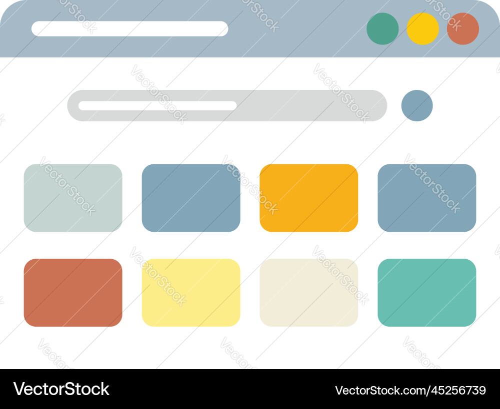 Browser interface icon flat computer Vector Image