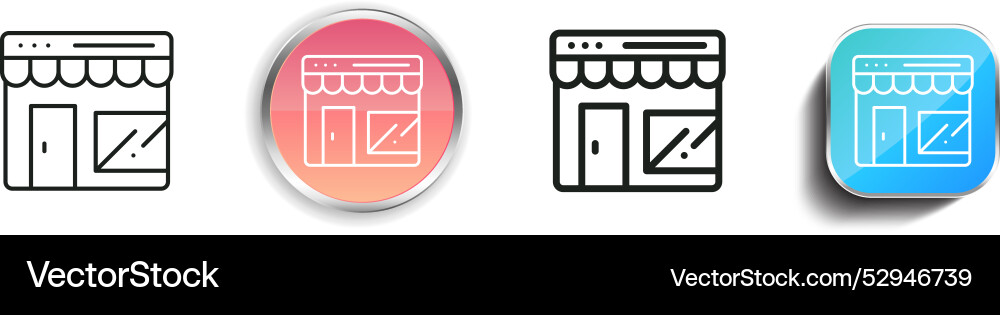 Commerce icon thin linear regular and button vector image
