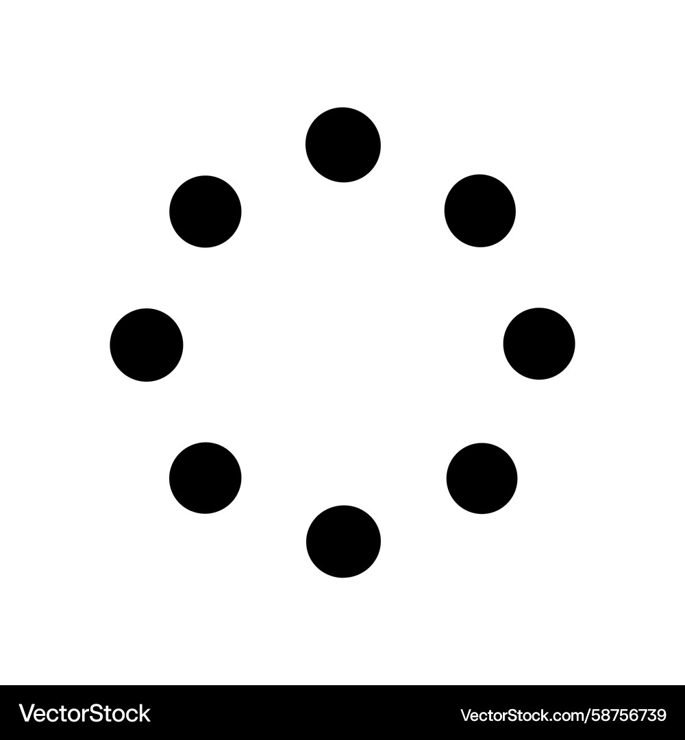Dotted Circle Loading Icon Vector Image