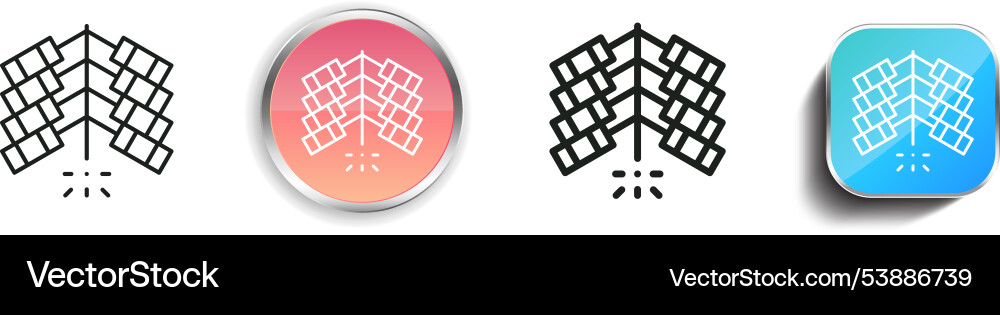 Firecrackers icon thin linear regular and button vector image