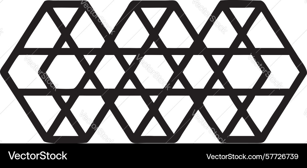 Repeating hexagonal geometric pattern structured vector image