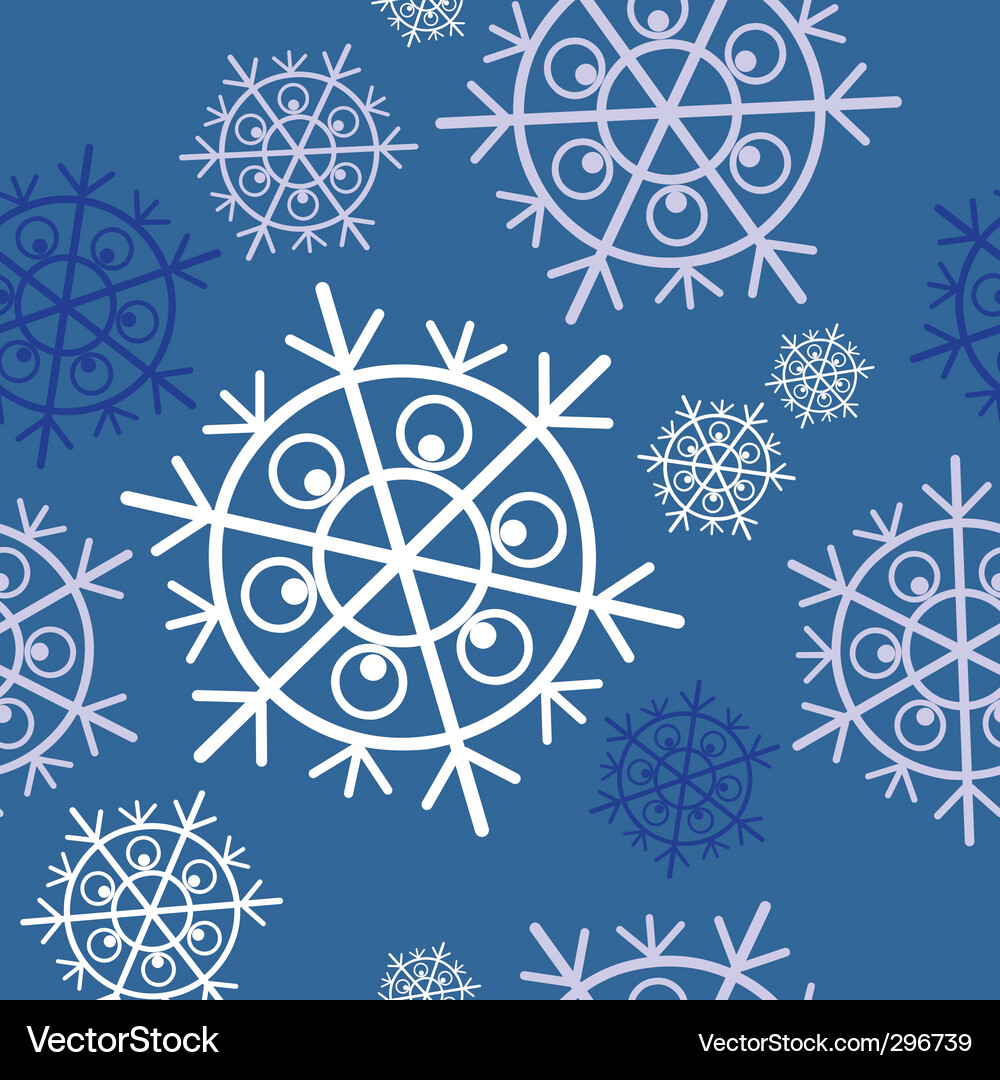 Snowflake seamless pattern Vector Image