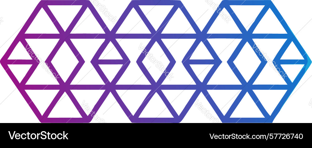 Abstract geometric hexagonal and diamond pattern vector image