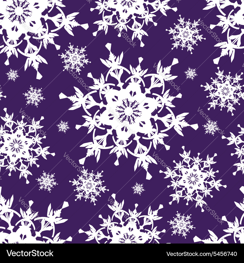 Dark Blue Snowflake Pattern Royalty Free Vector Image