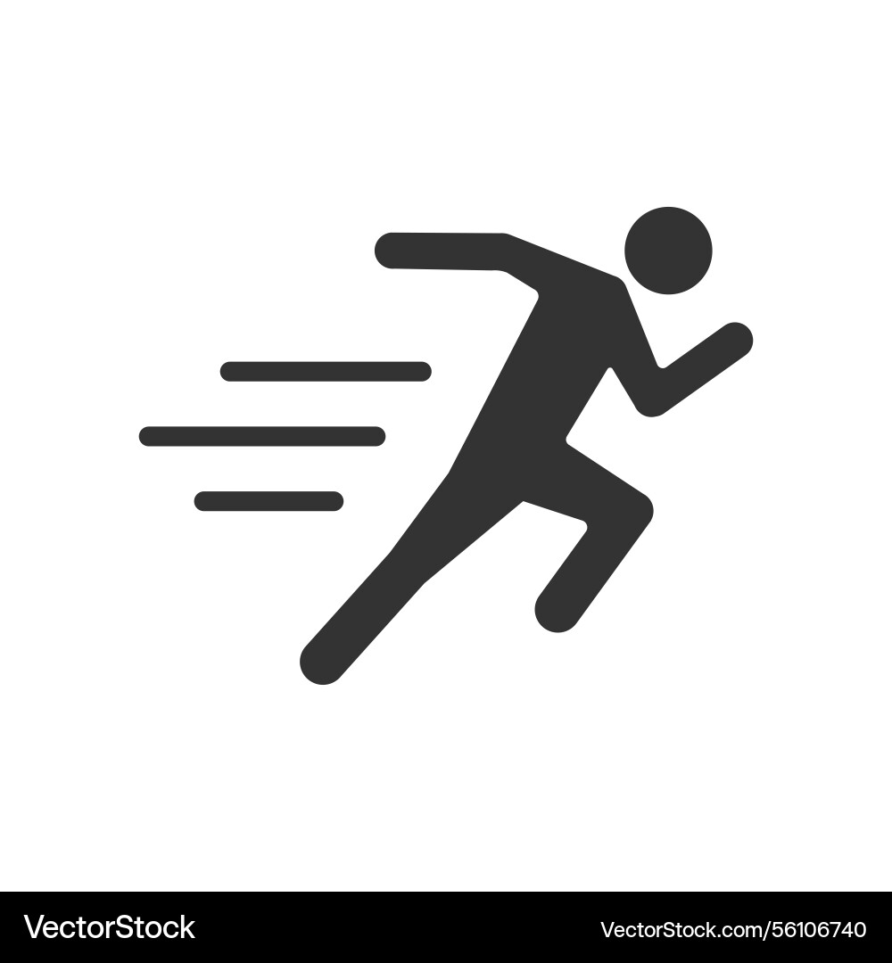 Man running icon symbol isolated flat style Man running icon symbol isolated flat style vector image