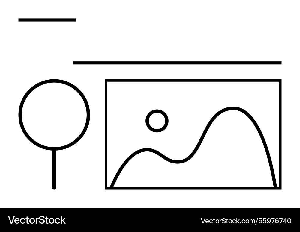 Minimalist line art showing data graph Minimalist line art showing data graph vector image