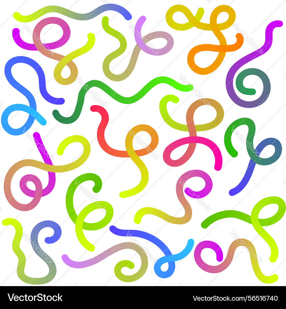 Neon colorful line shapes with gradient abstract Neon colorful line shapes with gradient abstract vector image