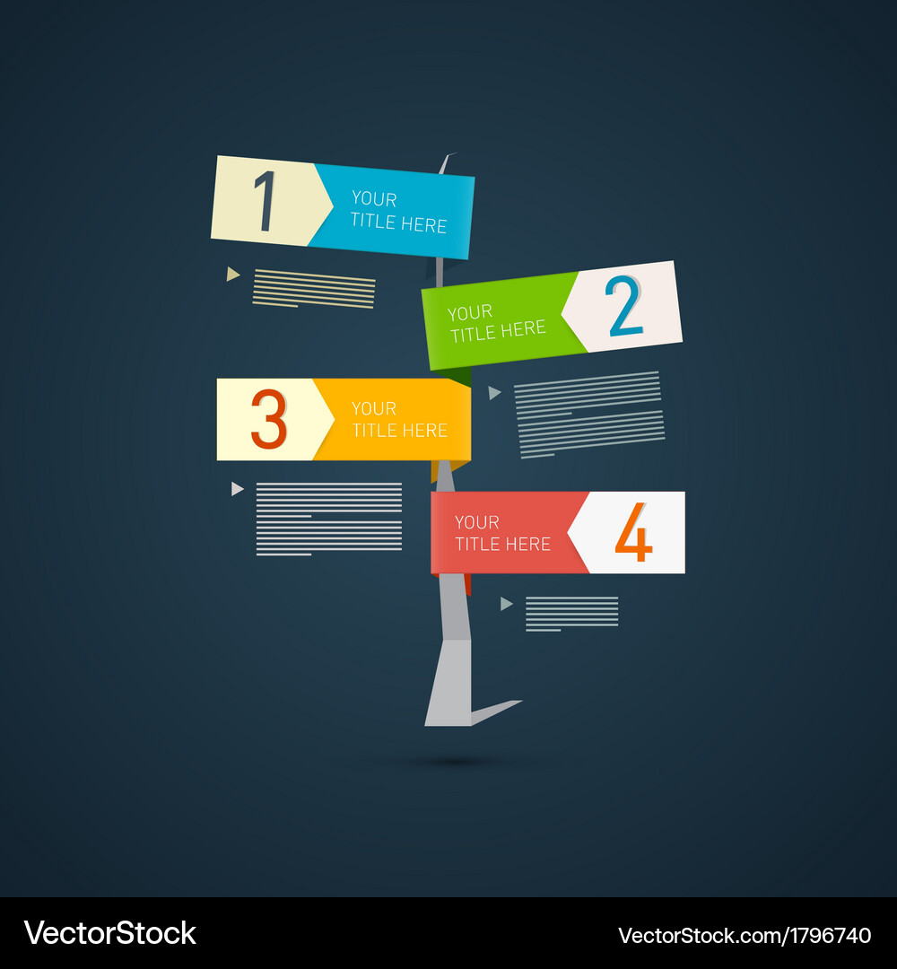 Progress steps for tutorial infographics Vector Image