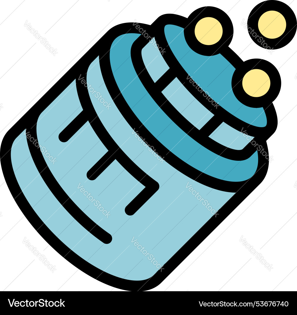 Space capsule floating in with open hatch Space capsule floating in with open hatch vector image