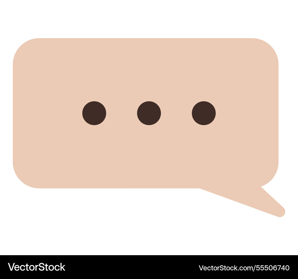 Speech bubble with three dots representing vector image