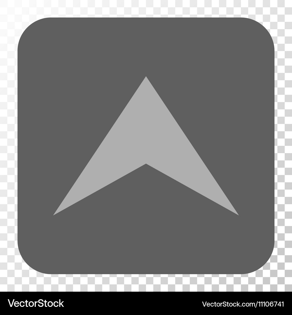 Arrowhead up rounded square button Vector Image