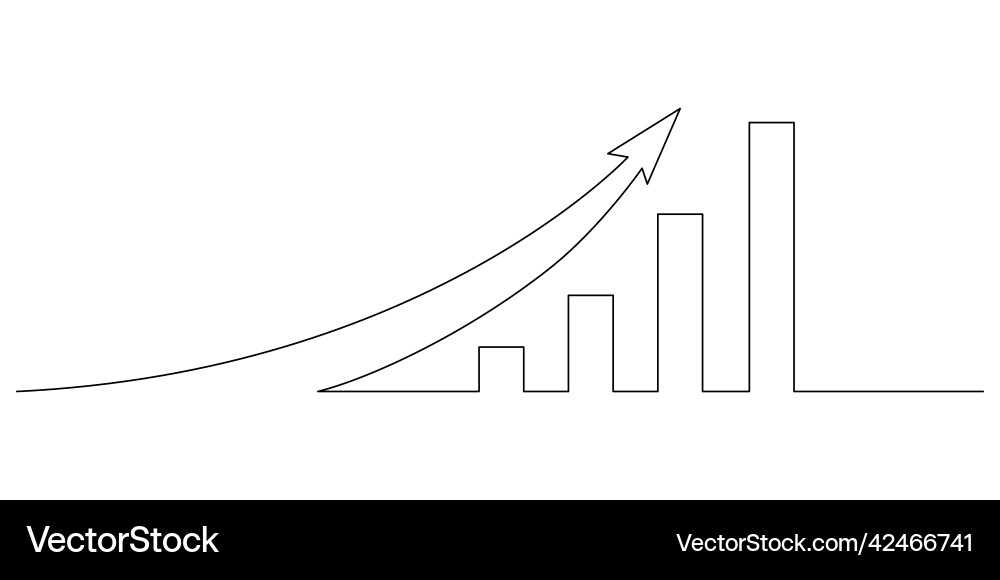 Continuous Upward Arrow Graph vector image