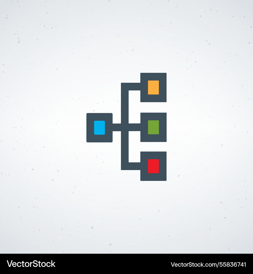 Editable hierarchy organizational chart structure vector image
