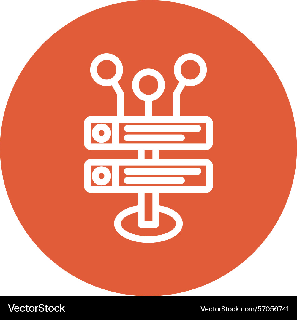 Gateway line circle style icon design Vector Image