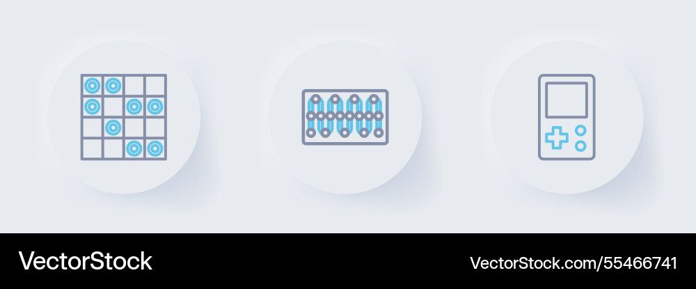 Set line tetris board game and of checkers icon Set line tetris board game and of checkers icon vector image