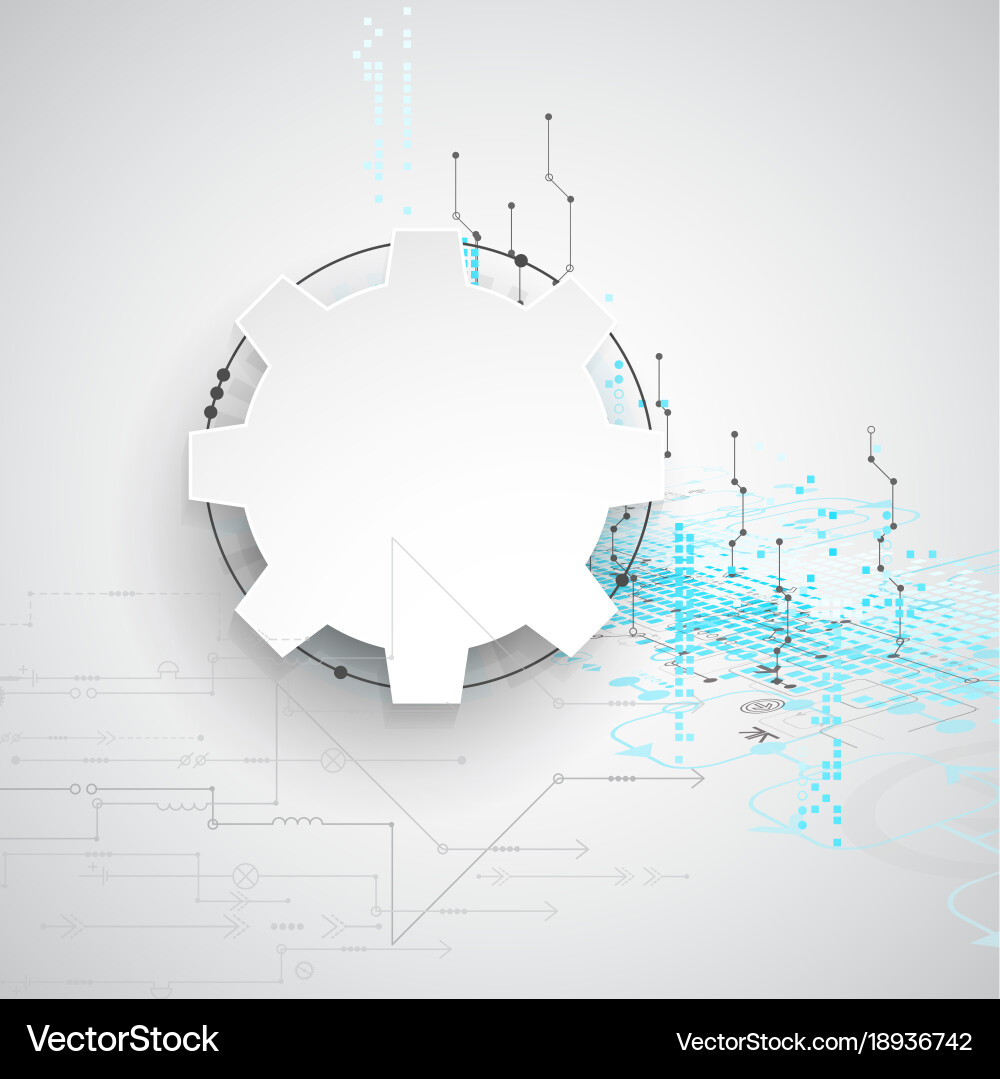 Abstract technological background structure vector image