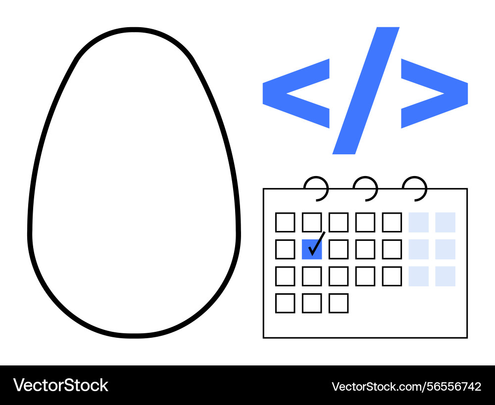 Code Development Timeline Konzept mit Kalender Code Development Timeline Konzept mit Kalender vektorbild