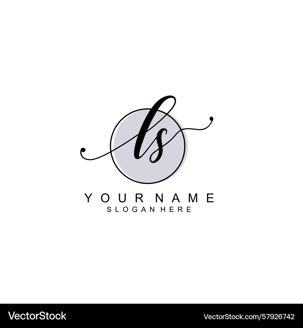 Handwriting logo concepts with initial ls Vector Image