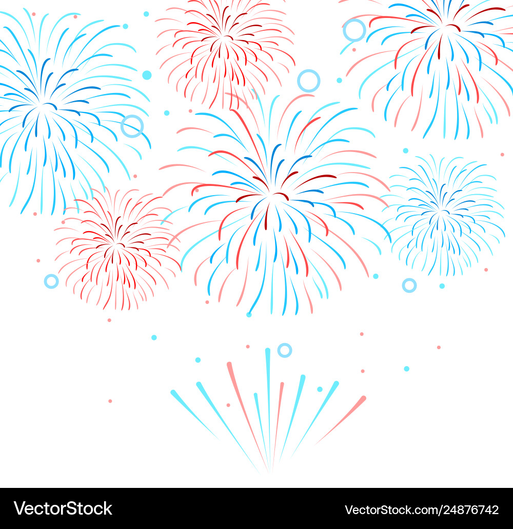 Holiday firework independence day america – Royalty-Free Vector |  VectorStock, image size:1000x1030