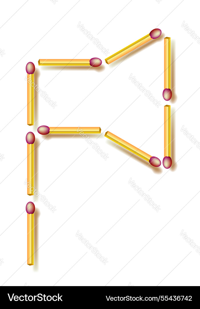 Move four matchsticks to make from ax 3 identical Vector Image
