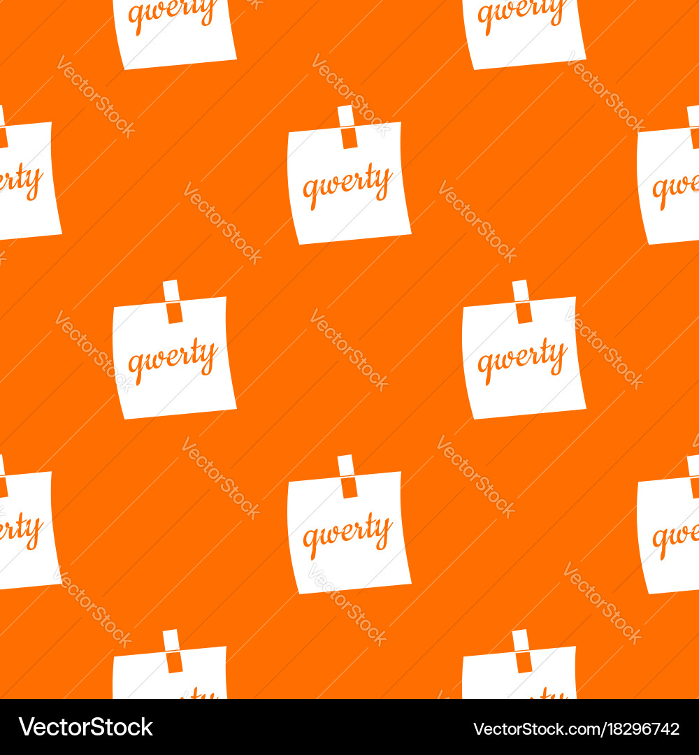 Paper sheet with text qwerty pattern seamless vector image