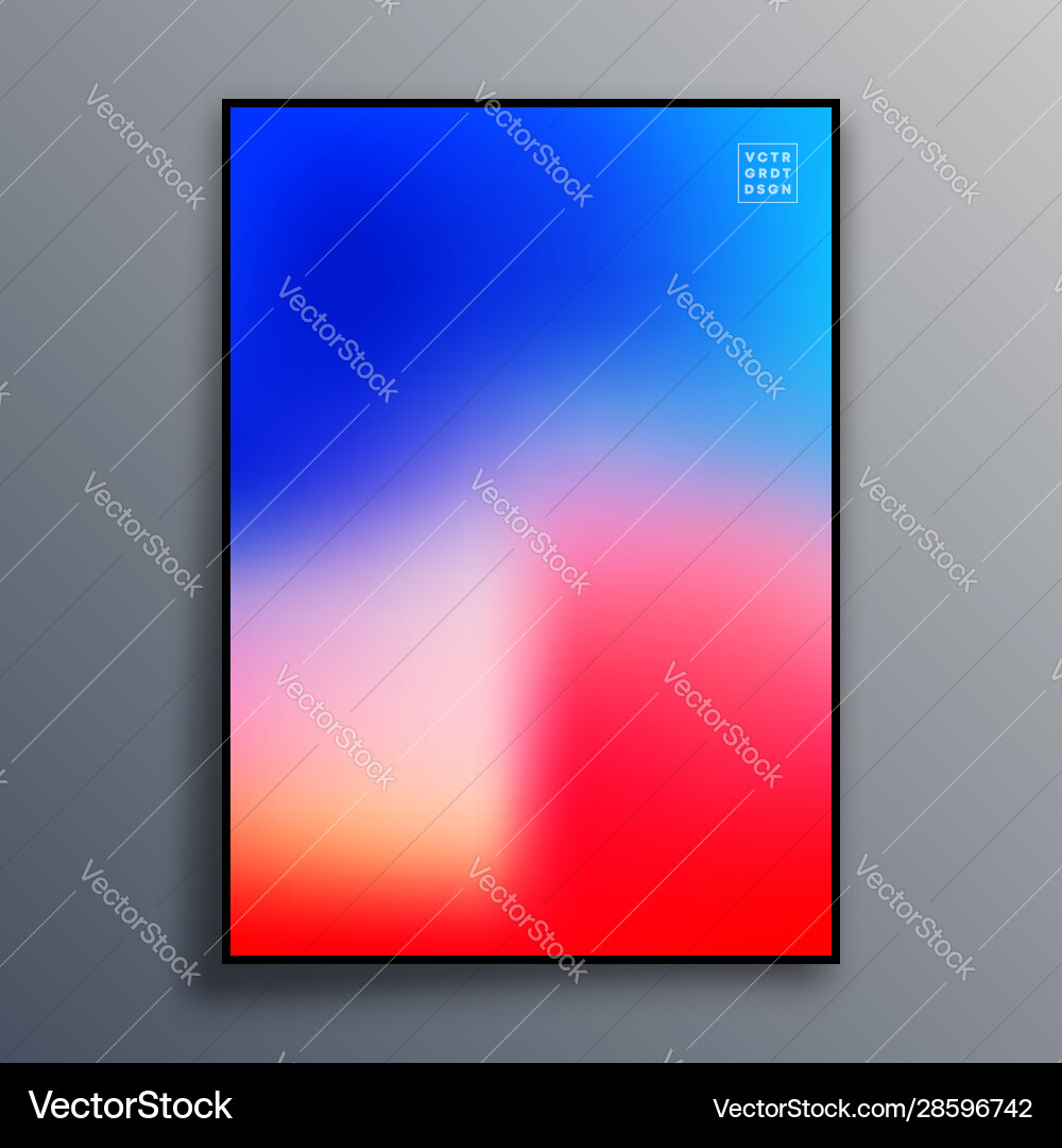 Poster template design with colorful gradient Poster template design with colorful gradient vector image