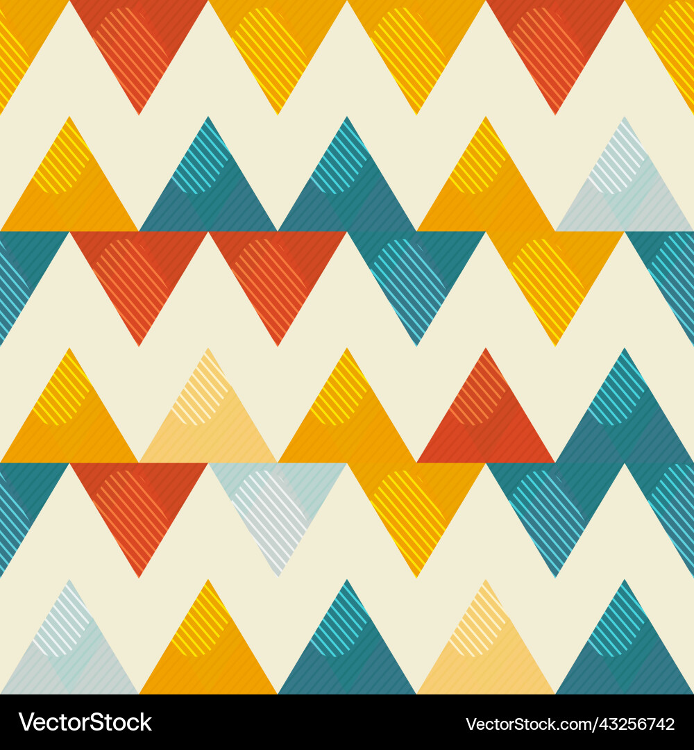 Retro Zigzag Pattern Vector Image