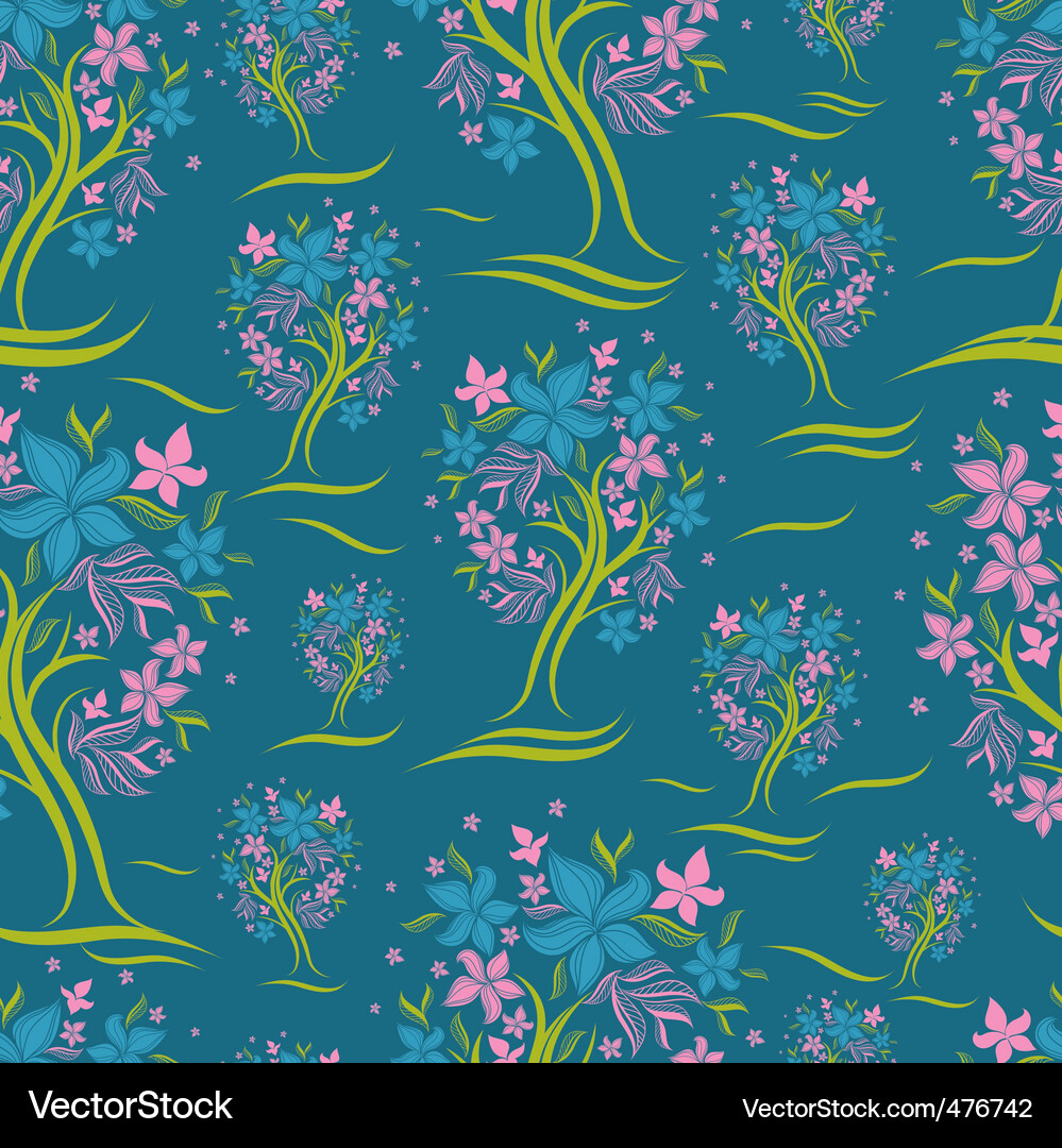 Seamless pattern from trees Vector Image