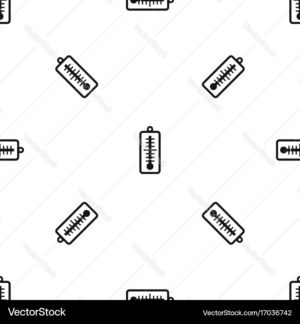 Thermometer indicates low temperature pattern vector image