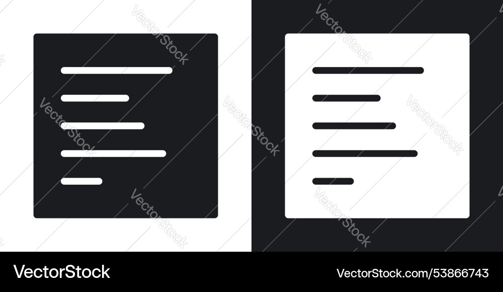 Align left icon set Vector Image