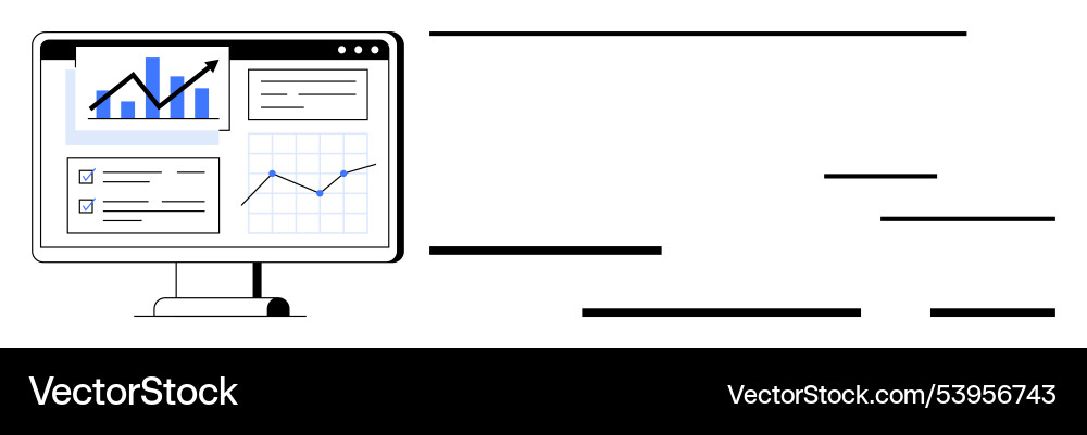 Analytics dashboard with graphs and charts Analytics dashboard with graphs and charts vector image