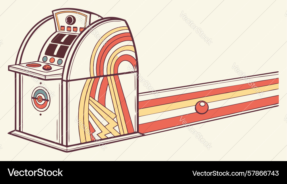 Bowling pins returning into machine design Vector Image