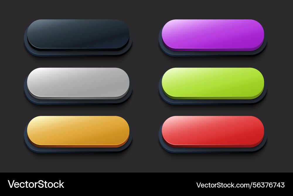 Collection of colored buttons frame label event Collection of colored buttons frame label event vector image