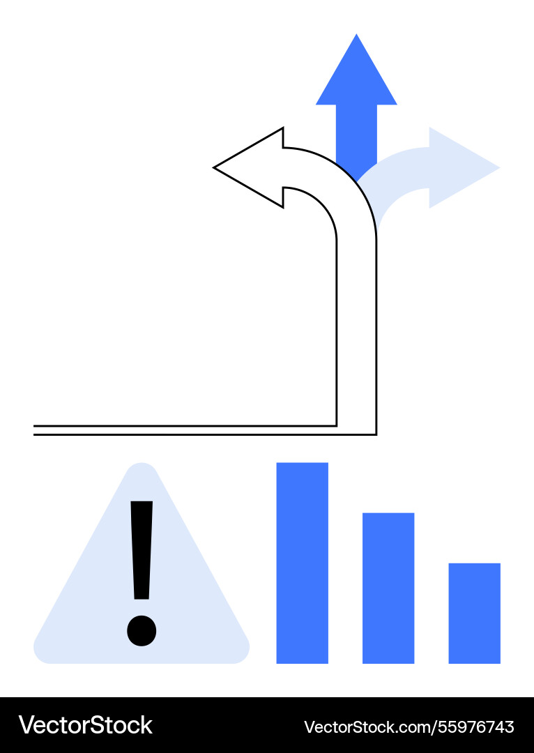 Decision-making process with multiple paths Decision-making process with multiple paths vector image