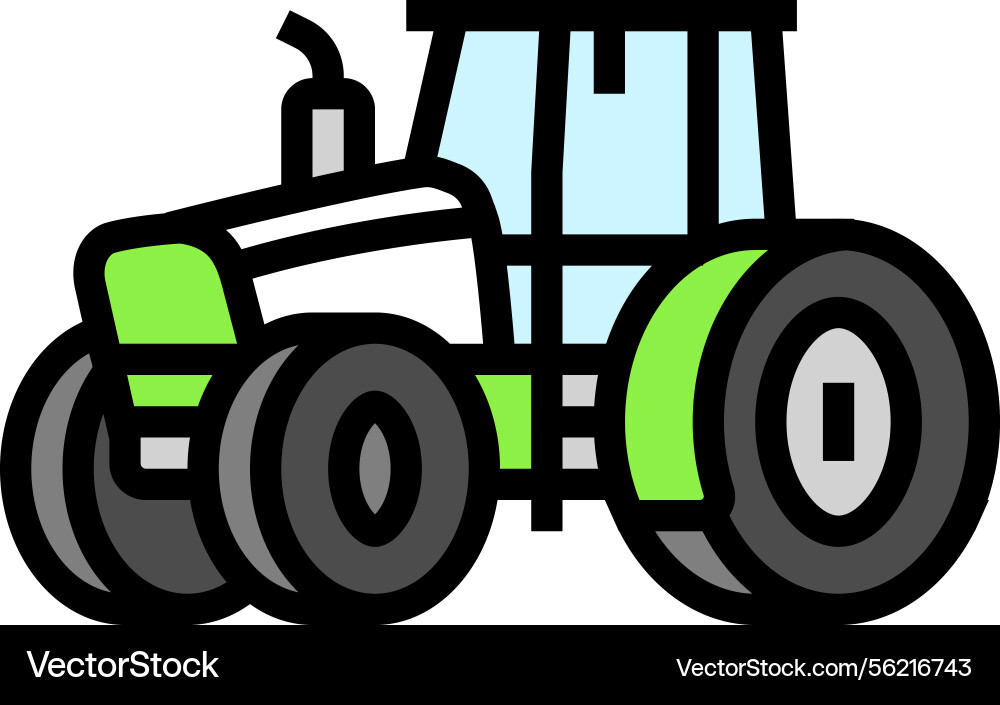 Farming tractor color icon Royalty Free Vector Image
