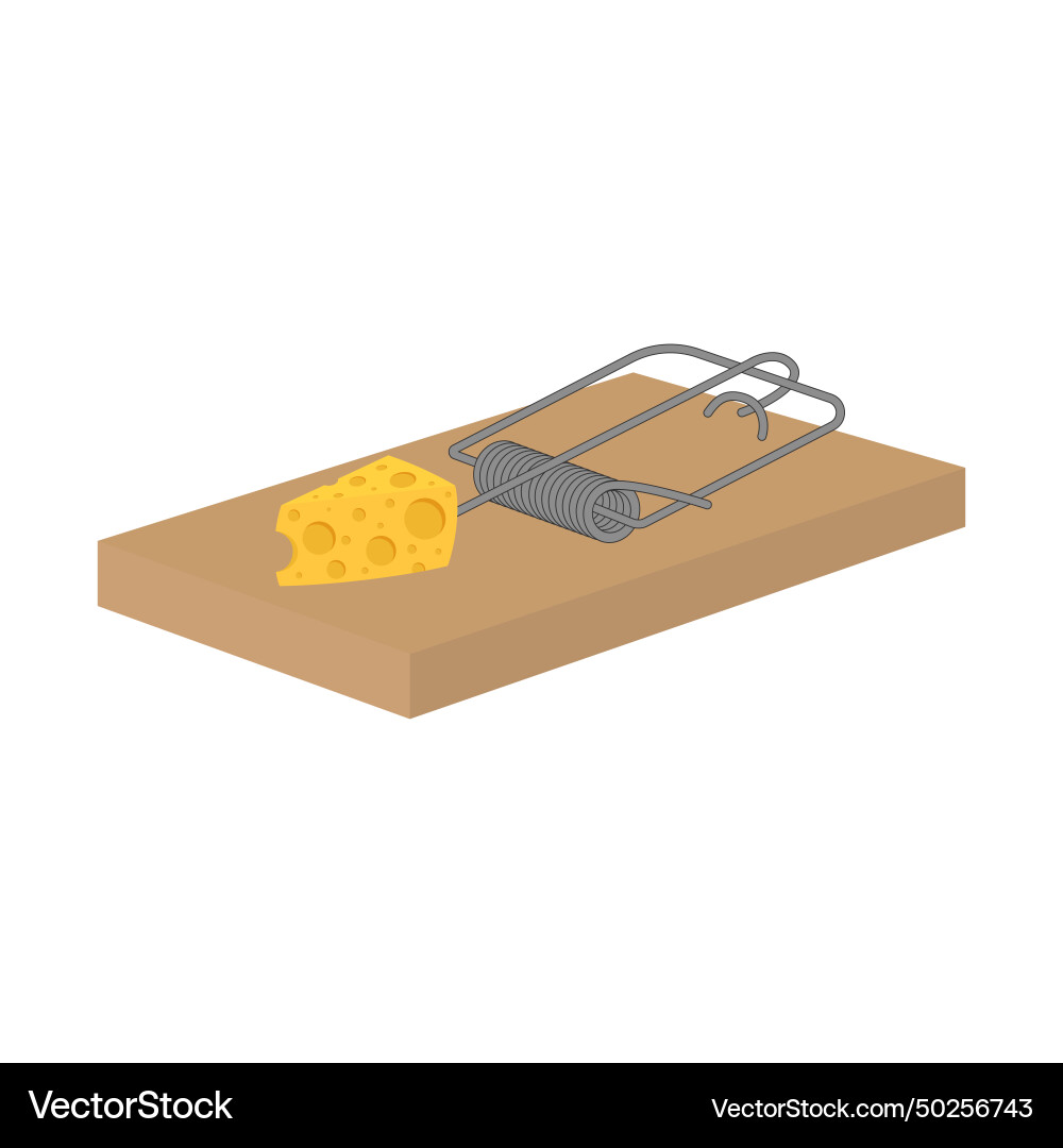 Isolated mouse trap symbol object Isolated mouse trap symbol object Vector Image