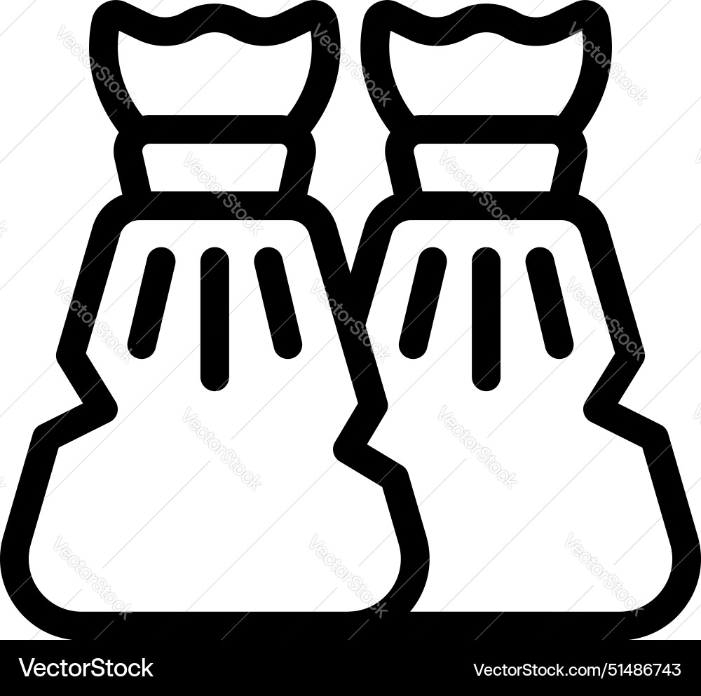 Pair of salt and pepper shakers icon Pair of salt and pepper shakers icon vector image