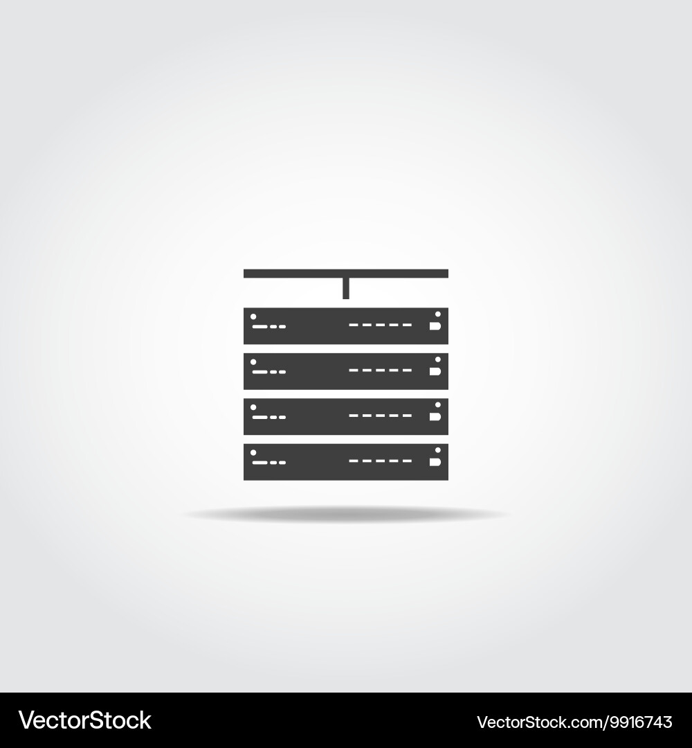 Server Icon - Network Connection vector image