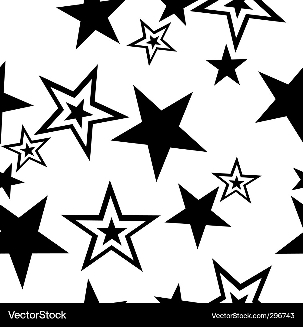 Stars Seamless Pattern Vector Image