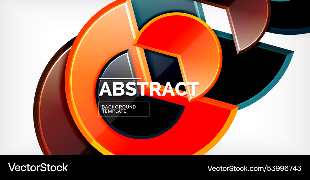 Trendy round shapes with triangular angle design Vector Image
