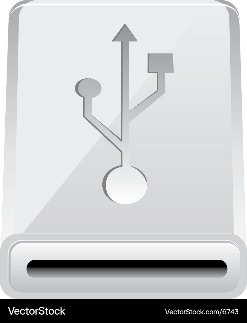 USB-Stick Hub-Datengerät Vektorbild