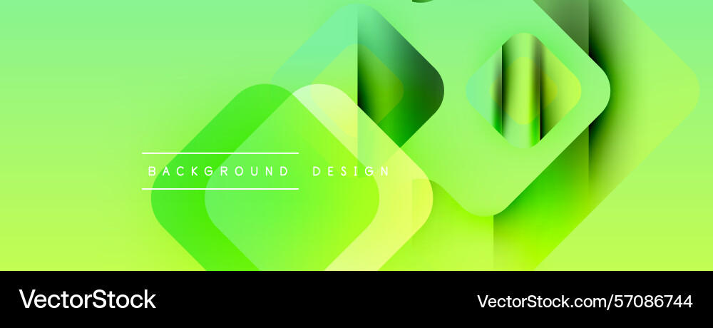 Abstract green gradients form overlapping squares Abstract green gradients form overlapping squares vector image