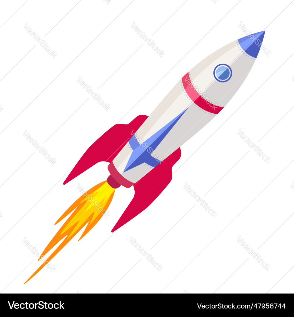 Cartoon Rocket Spaceship Vector Image