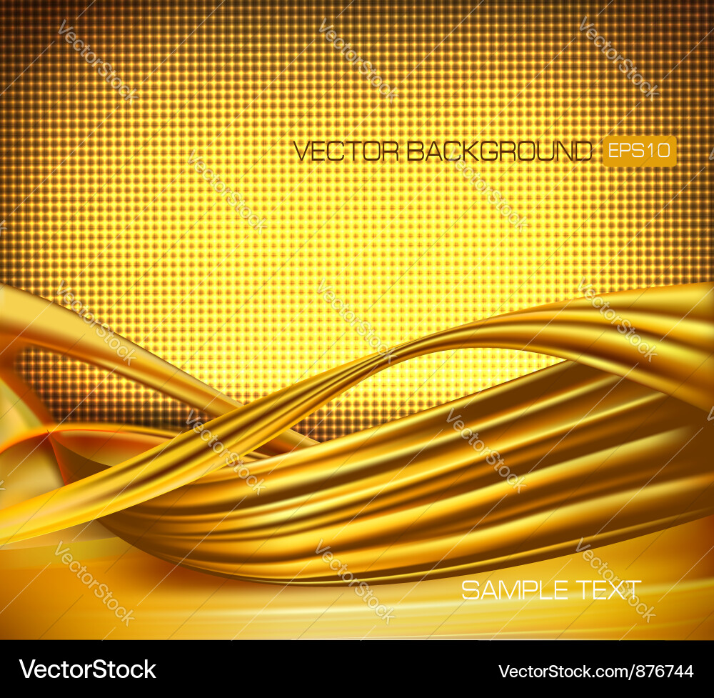Dynamic Gold Abstract Background vector image