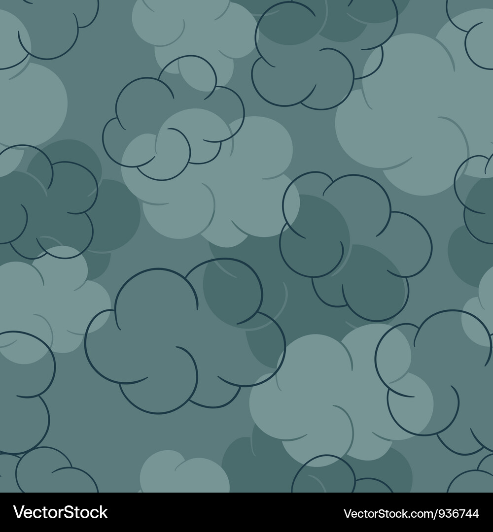 Seamless pattern with clouds Vector Image